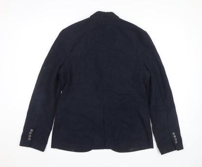 Mens UK Size 40 Topman Regular Blue Suit Jacket