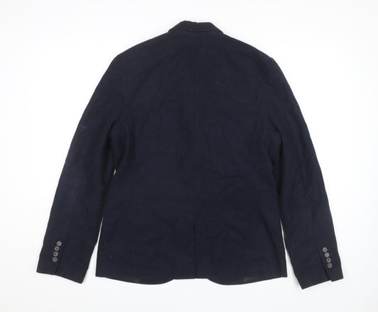 Mens UK Size 40 Topman Regular Blue Suit Jacket