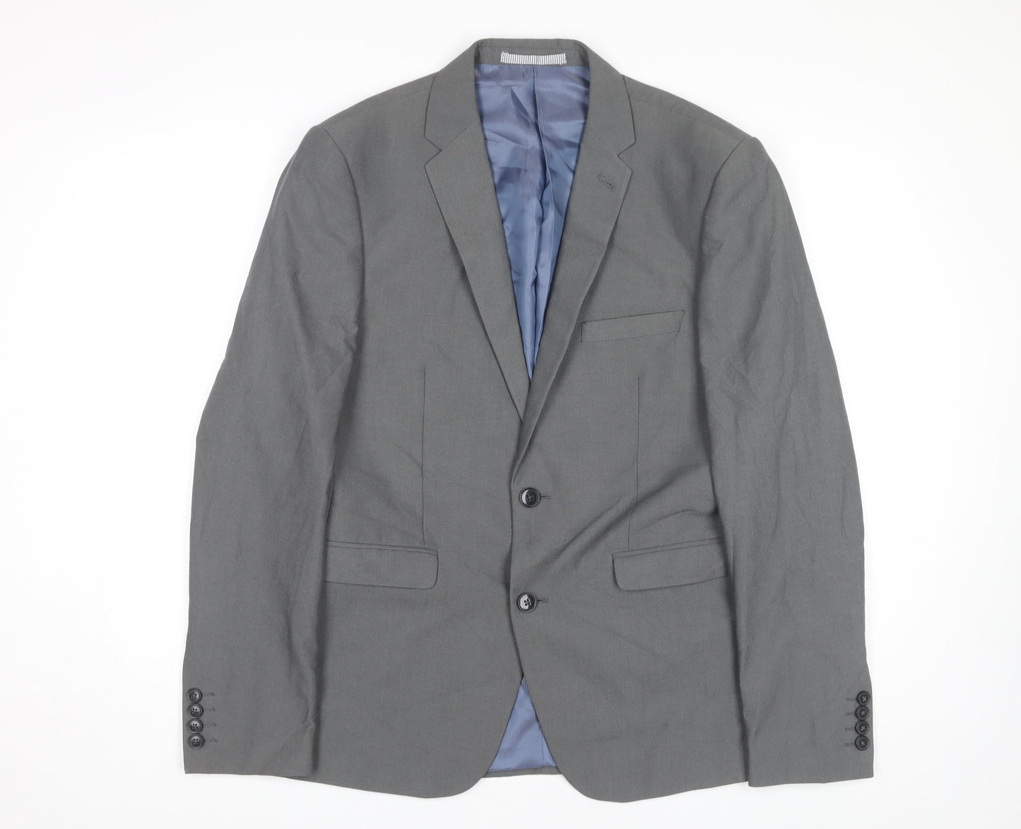 Mens UK Size 40 Burton Regular Grey Suit Jacket