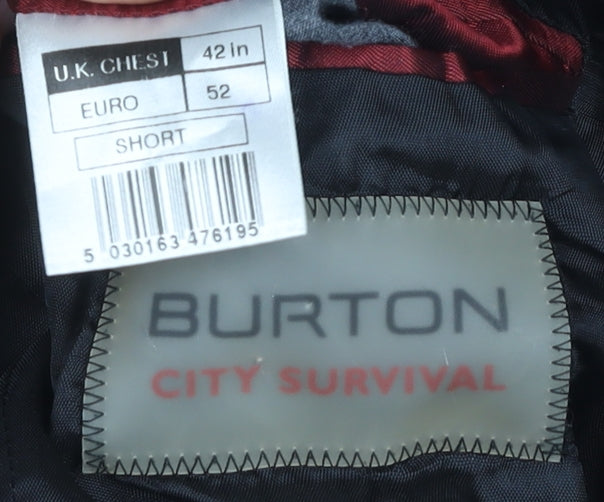 Mens UK Size 42 Burton Regular Black Suit Jacket
