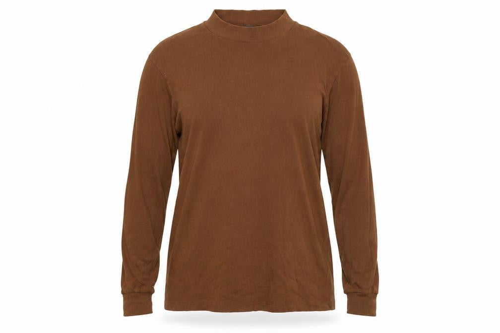 Unisex Adults UK Size L Lands' End Brown Basic T-Shirt