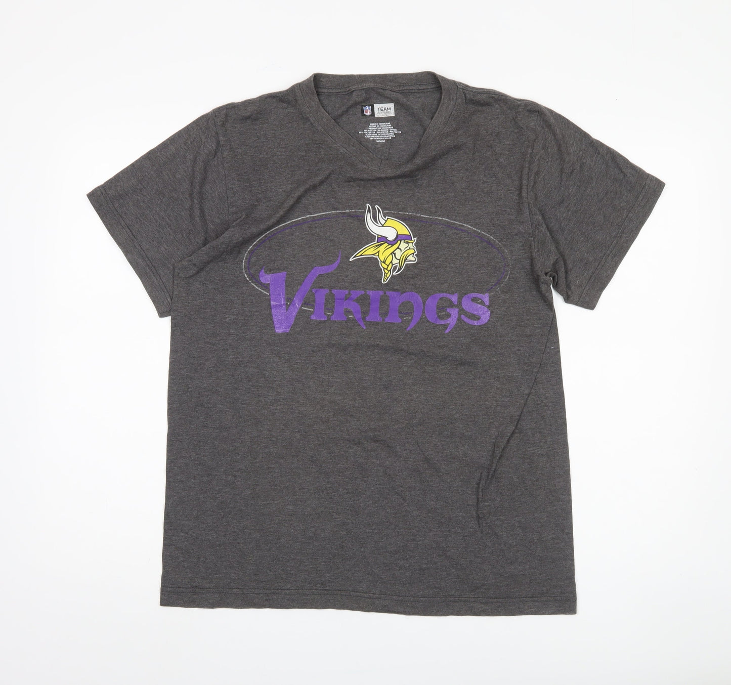 NFL Team Apparel Men's Grey Vikings T-Shirt M