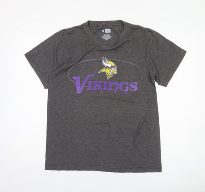 NFL Team Apparel Men's Grey Vikings T-Shirt M
