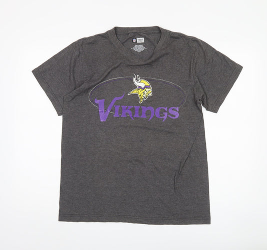 NFL Team Apparel Men's Grey Vikings T-Shirt M