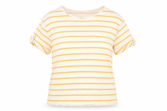 Front view of Dorothy Perkins Women's Multicoloured Striped Top, size 12