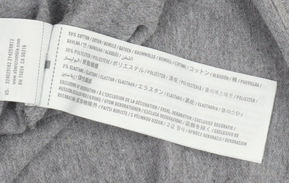 Hollister Men's Grey Polo Shirt S Short Sleeve