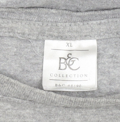 B&C Collection Men’s Grey XL Crew Neck T-Shirt