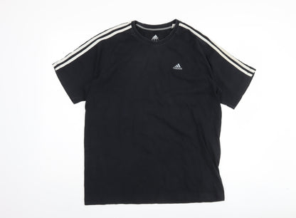 Adidas Men's Black Crew T-Shirt, Medium