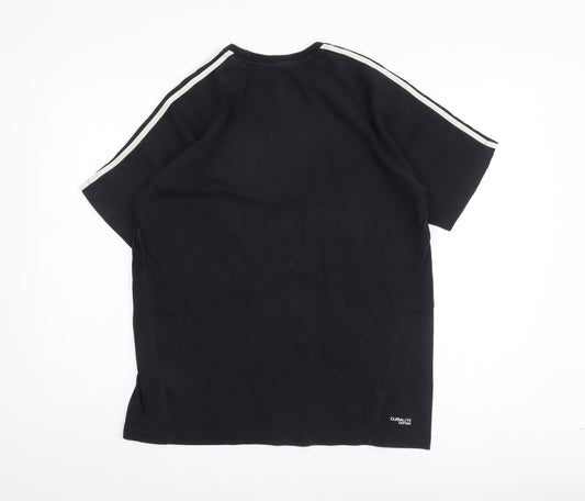 Adidas Men's Black Crew T-Shirt, Medium