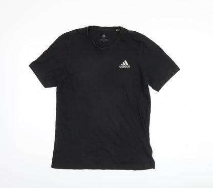 Adidas Men's Black Short Sleeve Cotton T-Shirt Size S