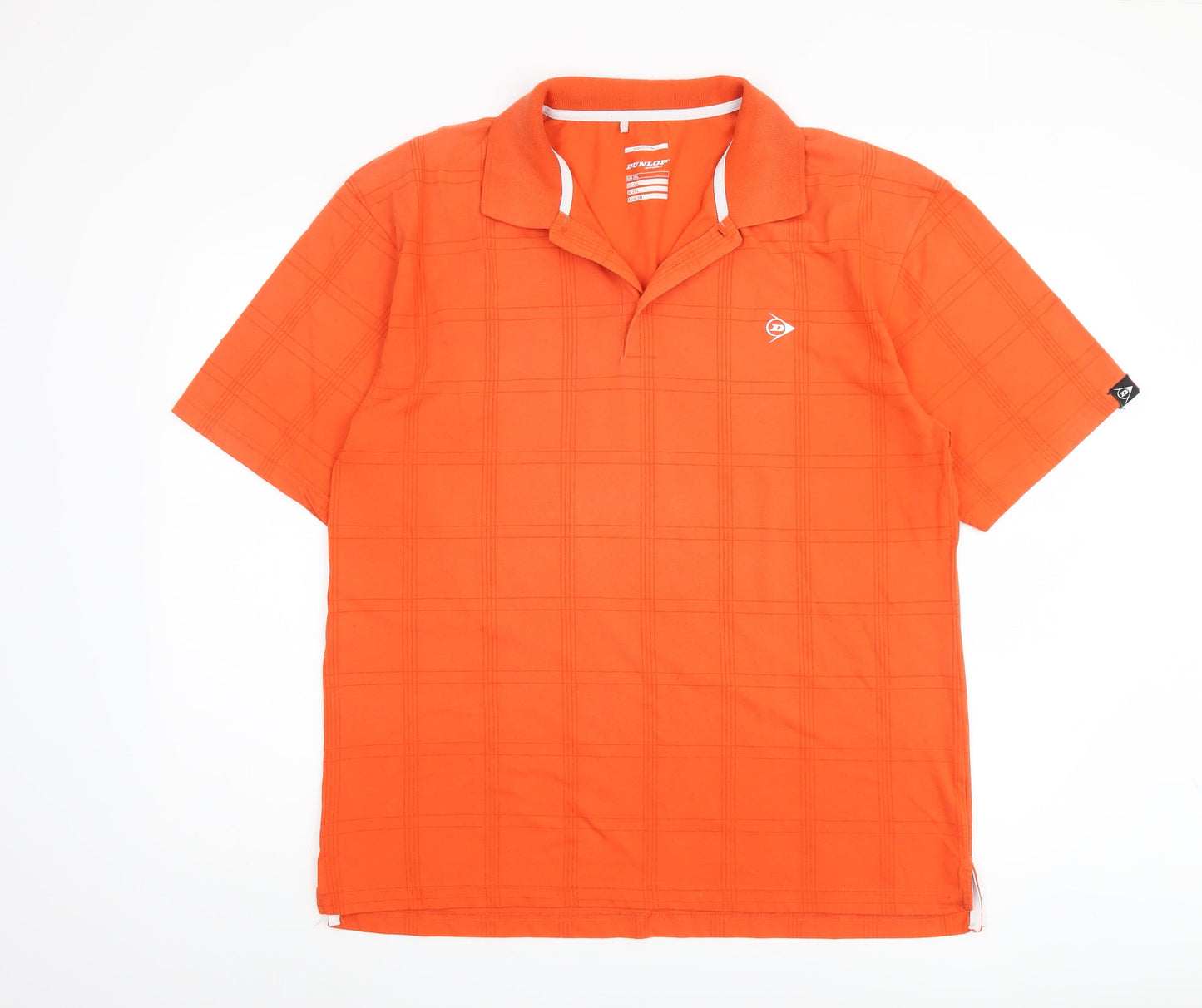 Dunlop Men's Orange Polo, 2XL, Short Sleeve, Regular Fit