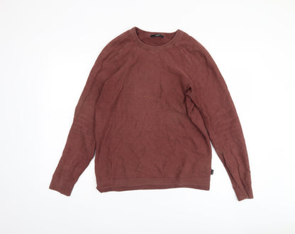 Jack & Jones Men’s Brown Cotton Pullover - Size S