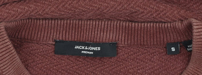 Jack & Jones Men’s Brown Cotton Pullover - Size S