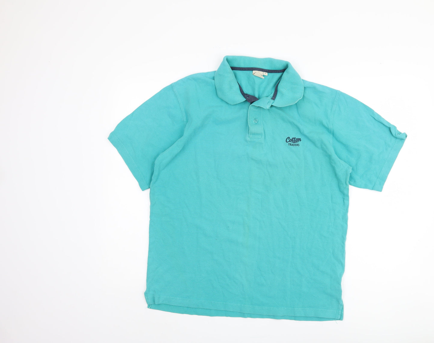 Cotton Traders Men's Blue Polo Shirt M