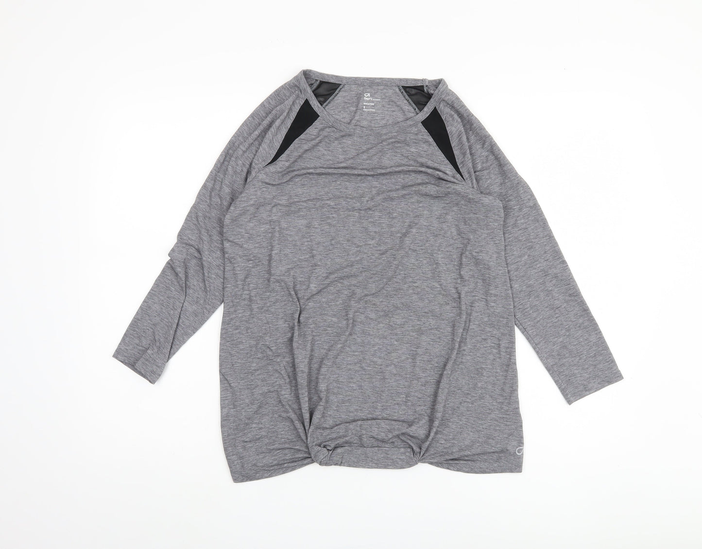 GapFit Women's Grey Maternity Long Sleeve T-Shirt, Size S