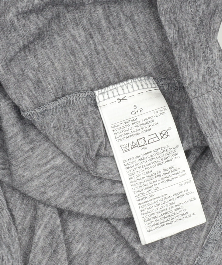 GapFit Women's Grey Maternity Long Sleeve T-Shirt, Size S