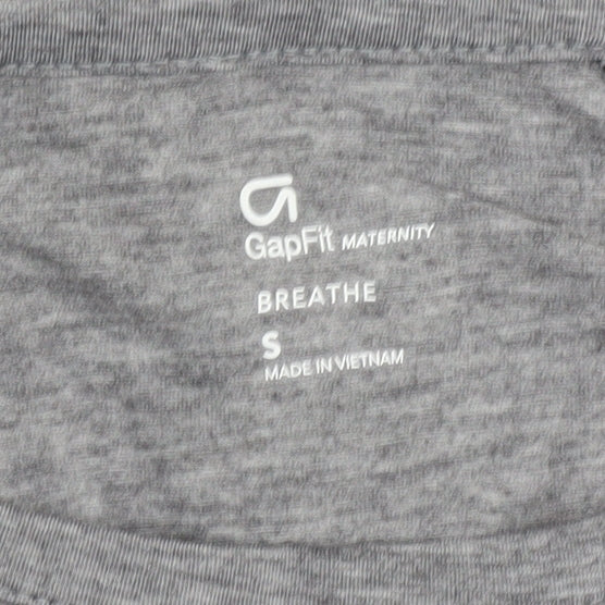 GapFit Women's Grey Maternity Long Sleeve T-Shirt, Size S