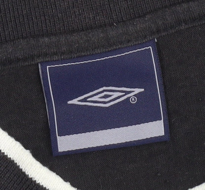 Umbro Men's XL Black V-Neck T-Shirt Cotton