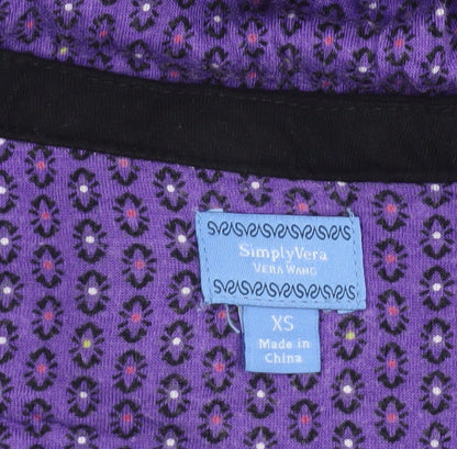 SimplyVera Vera Wang Women's Purple Tunic XS
