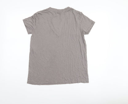 Womens UK Size 8 Zara Grey  T-Shirt