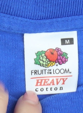 Mens UK Size M Fruit of the Loom Blue  T-Shirt