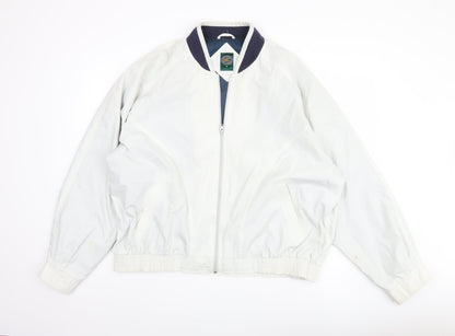 Mens UK Size XL Mens Casuals White Bomber Jacket