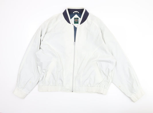 Mens UK Size XL Mens Casuals White Bomber Jacket