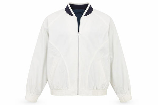Mens UK Size XL Mens Casuals White Bomber Jacket
