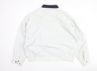 Mens UK Size XL Mens Casuals White Bomber Jacket