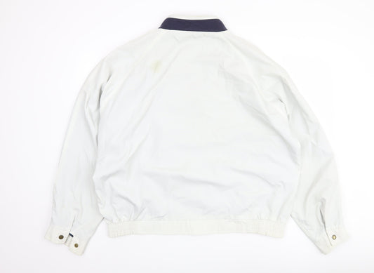 Mens UK Size XL Mens Casuals White Bomber Jacket
