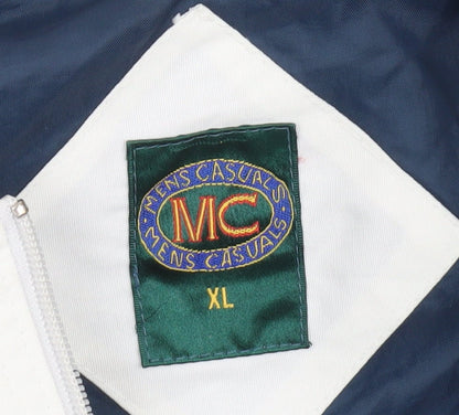 Mens UK Size XL Mens Casuals White Bomber Jacket