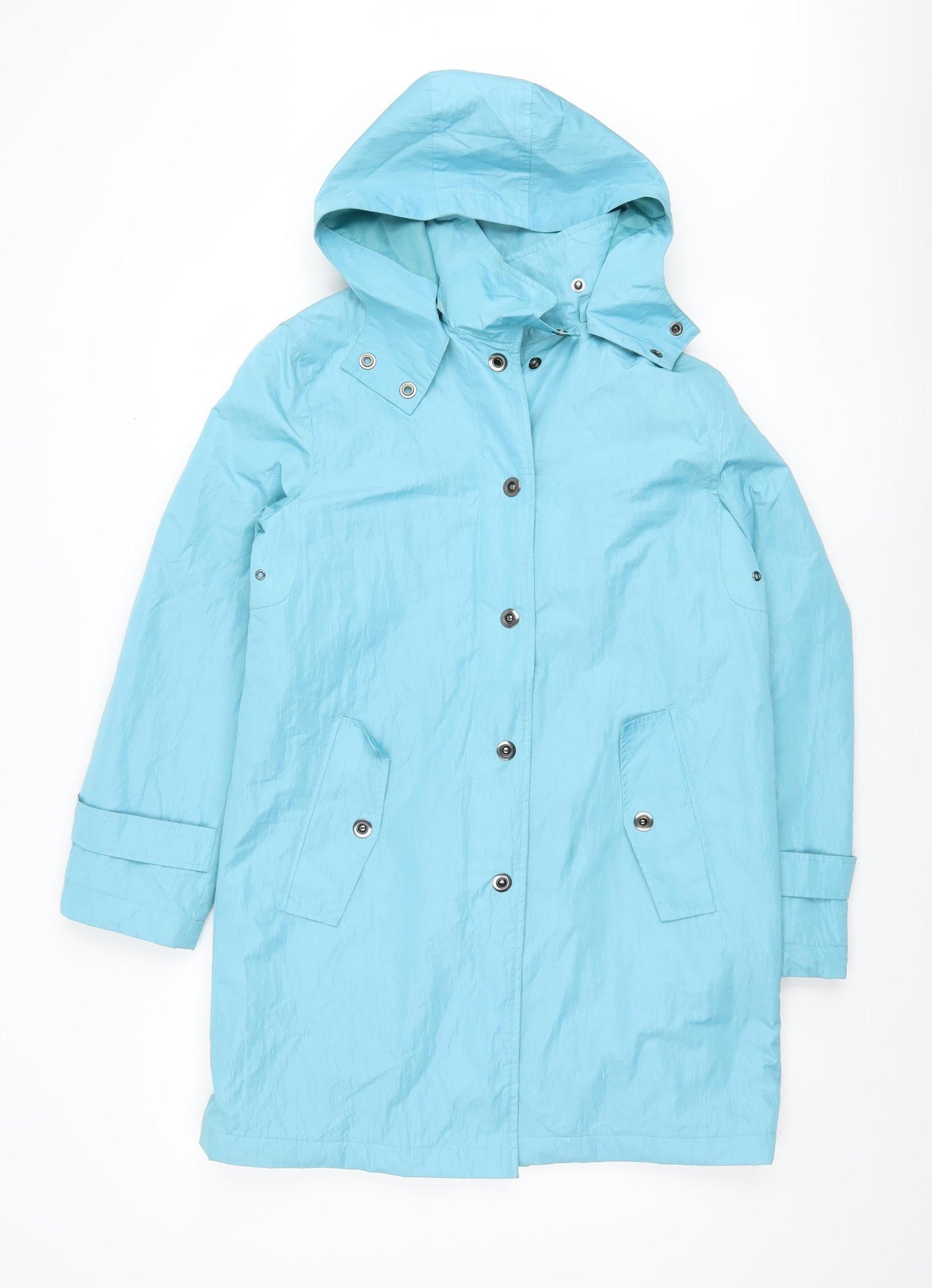 Womens UK Size S Four Seasons Blue Rain Coat