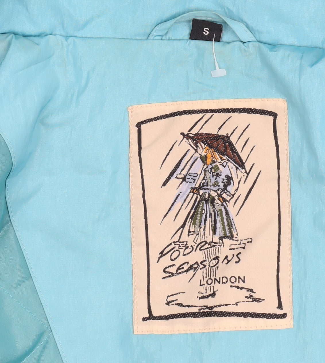 Womens UK Size S Four Seasons Blue Rain Coat