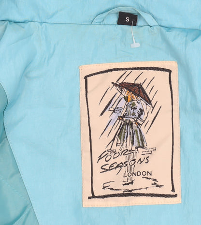 Womens UK Size S Four Seasons Blue Rain Coat