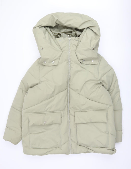 ASOS DESIGN Women's Beige Puffer Jacket Size 6