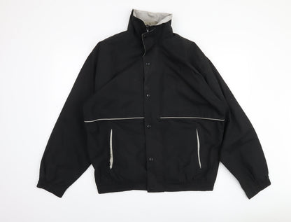 Mens UK Size L Regal Black Windbreaker Coat