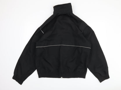 Mens UK Size L Regal Black Windbreaker Coat