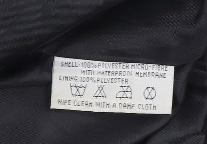 Mens UK Size L Regal Black Windbreaker Coat