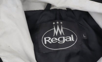 Mens UK Size L Regal Black Windbreaker Coat