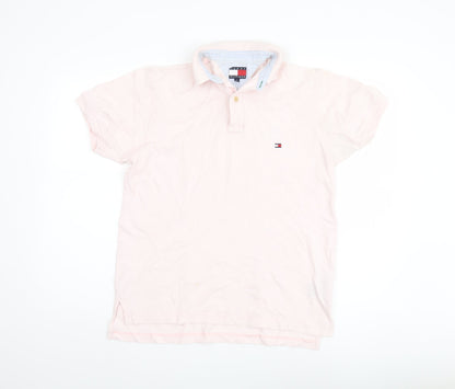 Tommy Hilfiger Men’s Pink Polo Shirt Small