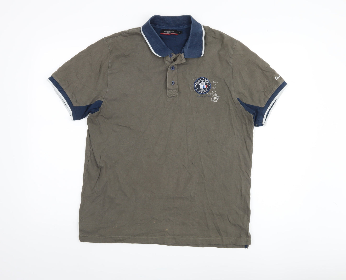 Pierre Cardin Men’s Brown Polo Shirt L Short Sleeve