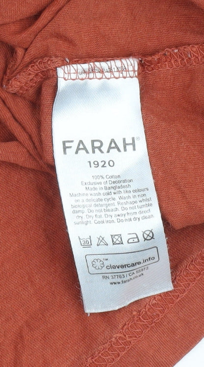 Mens UK Size M Farah Brown  T-Shirt