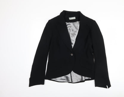 Wallis Women's Black Blazer Size 16, Lined, One-Button