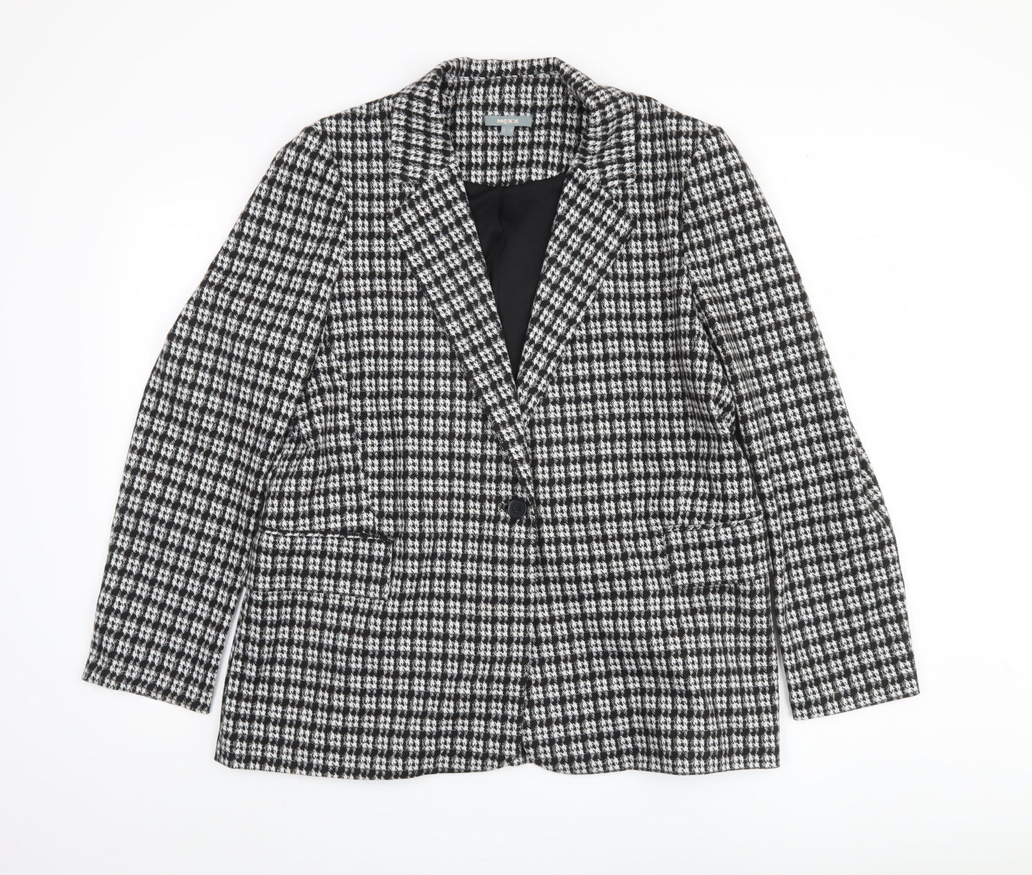 Mexx Women's Black Houndstooth Blazer L