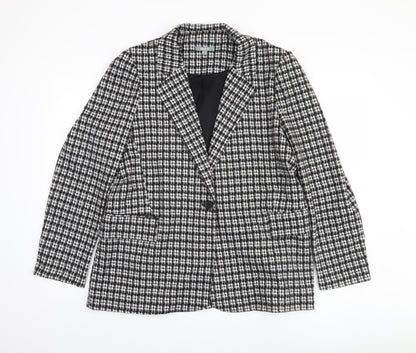 Mexx Women's Black Houndstooth Blazer L