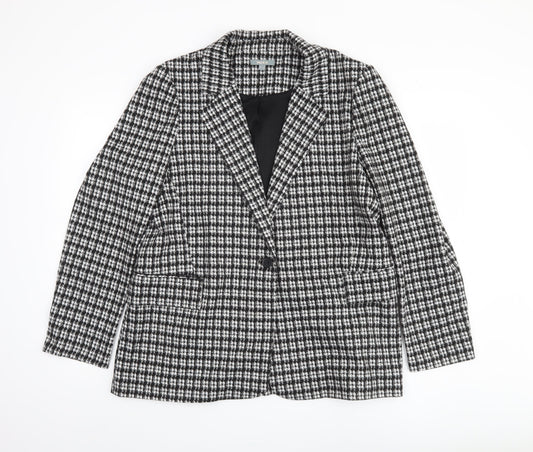 Mexx Women's Black Houndstooth Blazer L