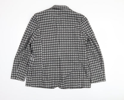 Mexx Women's Black Houndstooth Blazer L