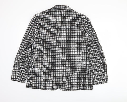 Mexx Women's Black Houndstooth Blazer L