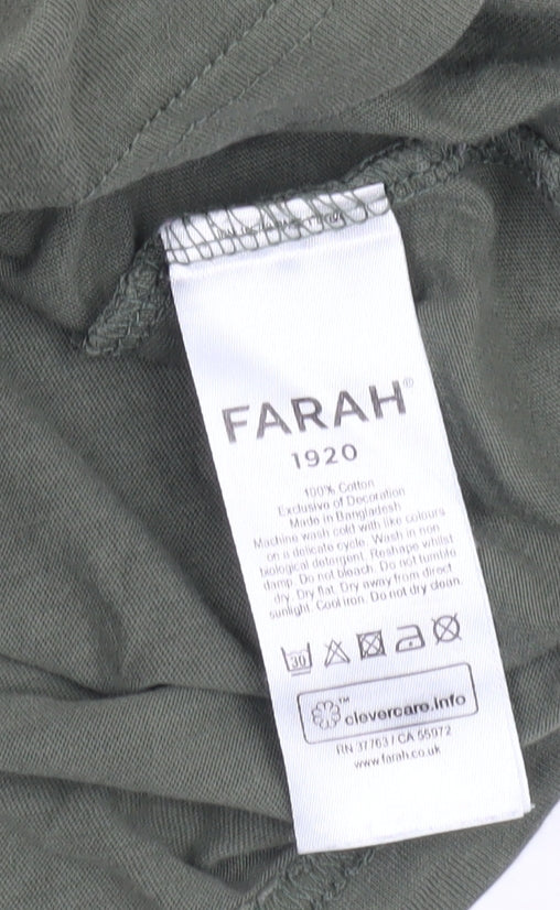 Mens UK Size M Farah Green  T-Shirt