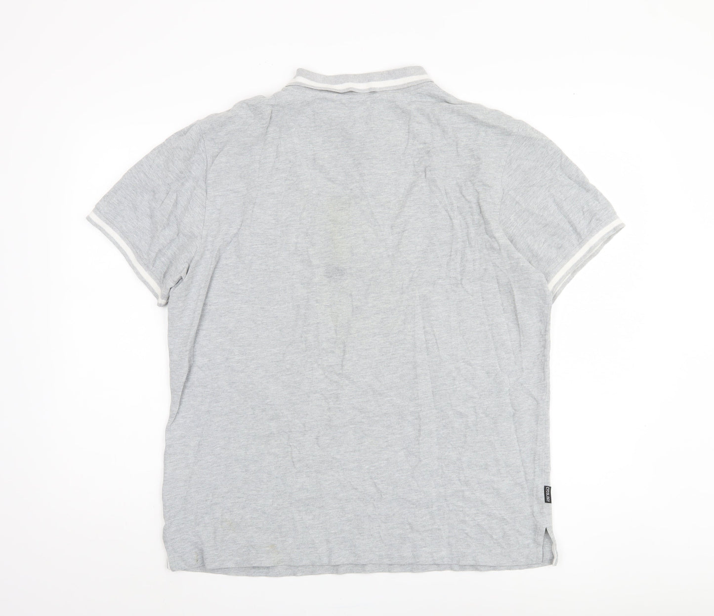 Cycology Men's Grey Polo L 1/4 Zip Cycling Shirt